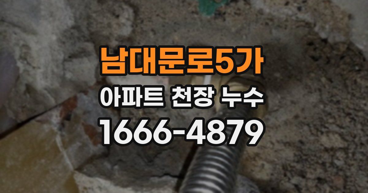 남대문로5가 아파트 천장 누수