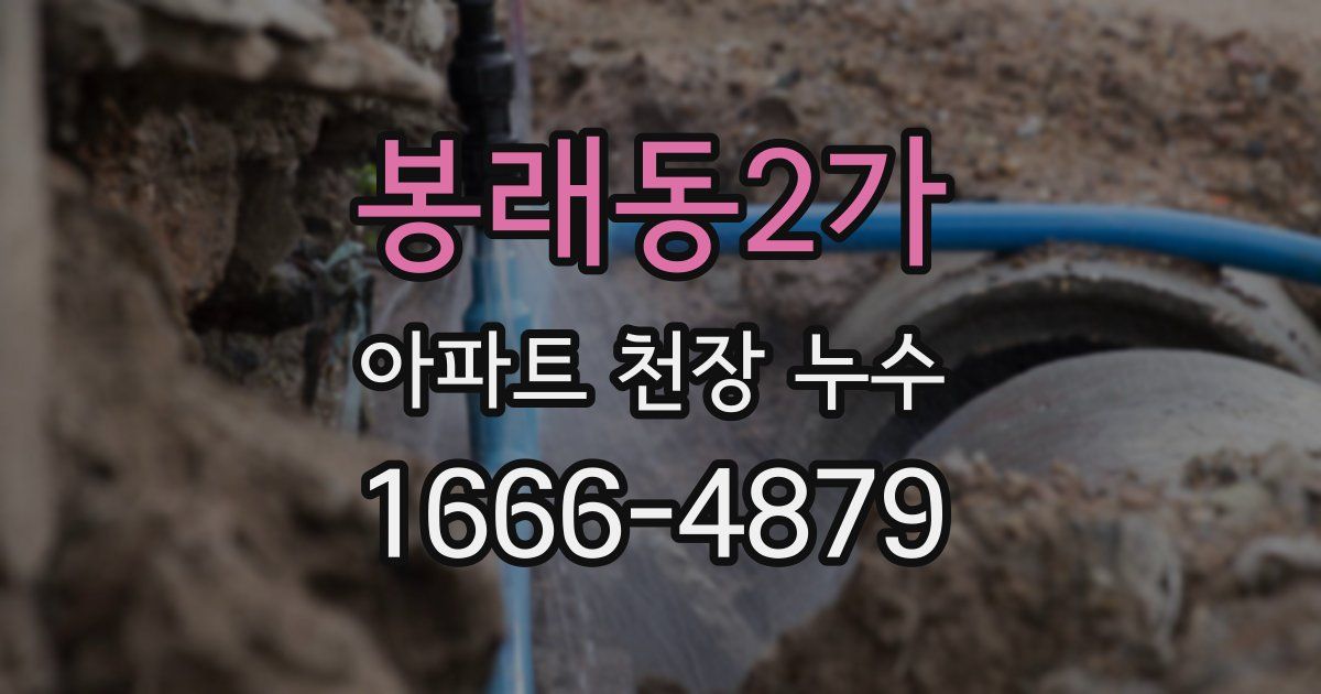 봉래동2가 아파트 천장 누수