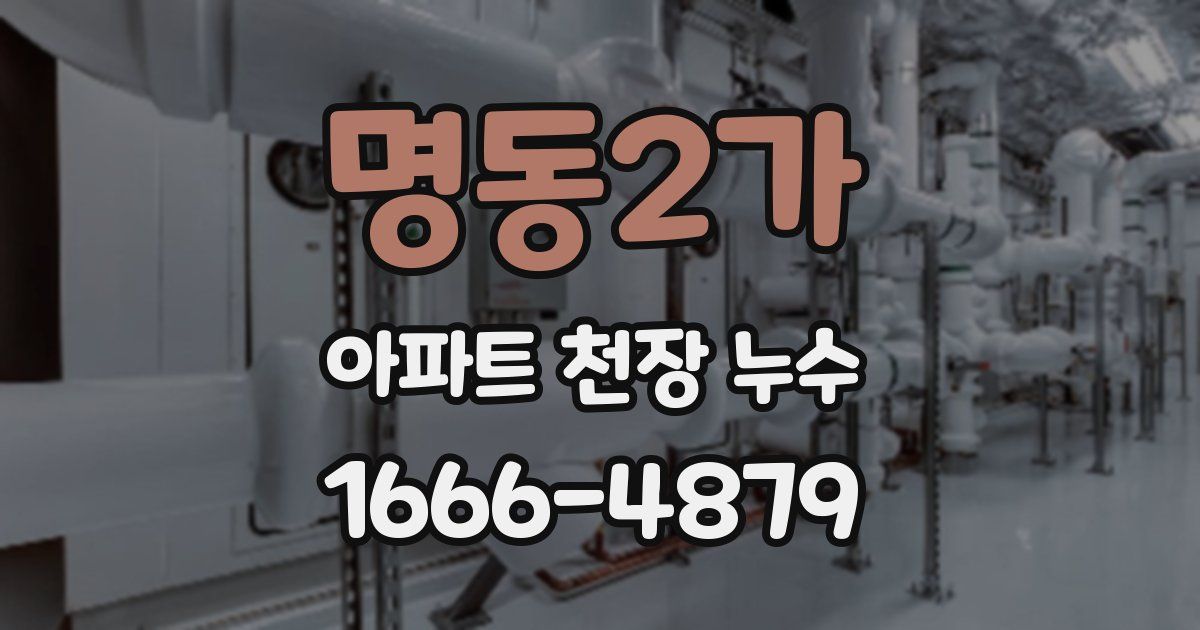 명동2가 아파트 천장 누수