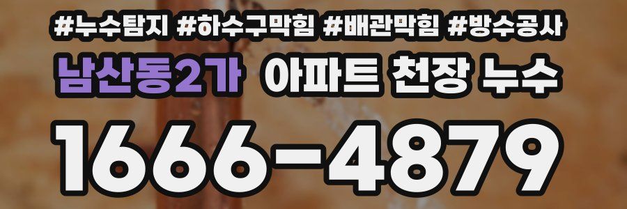 남산동2가 아파트 천장 누수