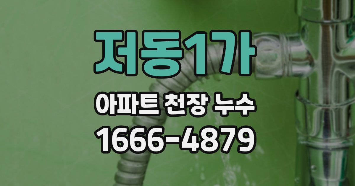 저동1가 아파트 천장 누수