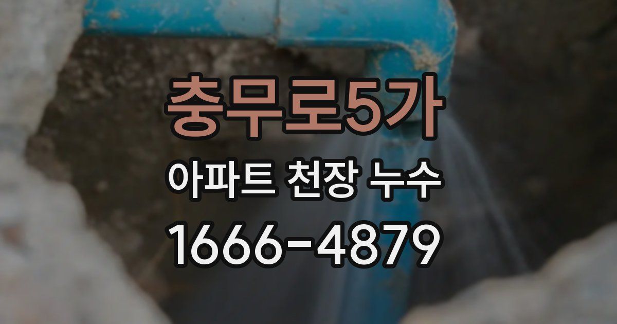 충무로5가 아파트 천장 누수