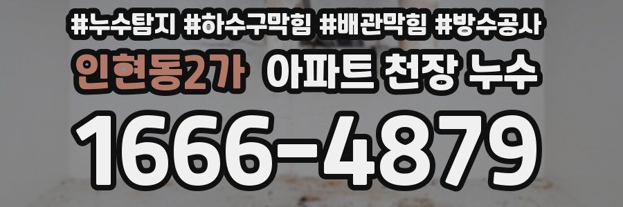 인현동2가 아파트 천장 누수