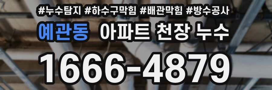 예관동 아파트 천장 누수