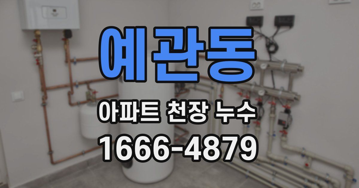 예관동 아파트 천장 누수