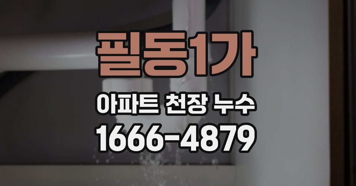 필동1가 아파트 천장 누수