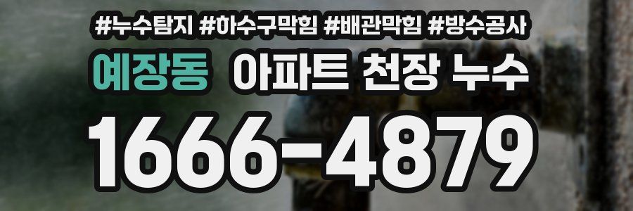 예장동 아파트 천장 누수