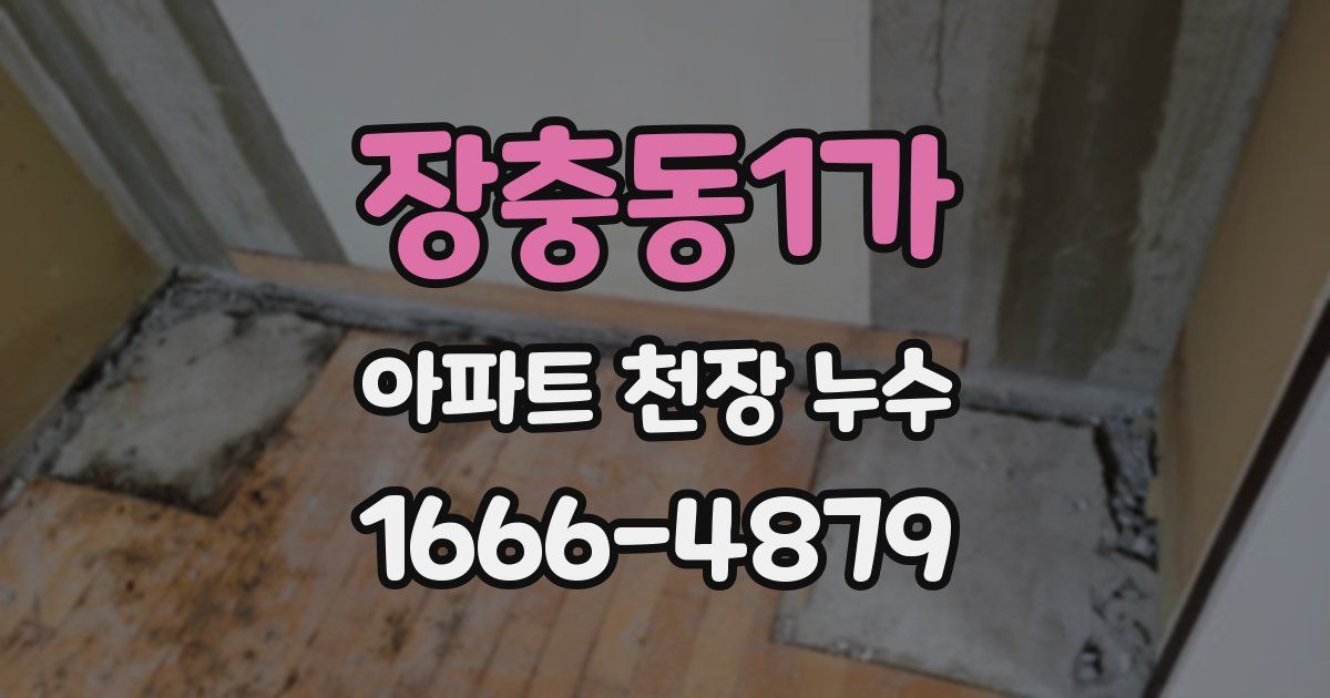 장충동1가 아파트 천장 누수