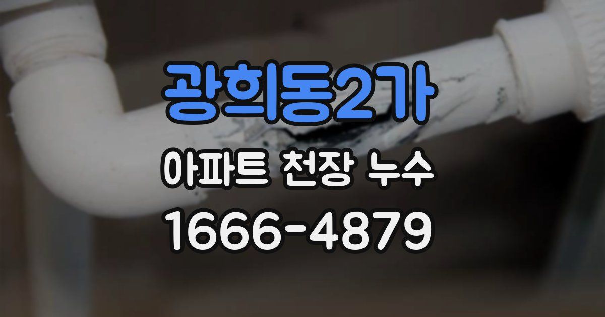 광희동2가 아파트 천장 누수