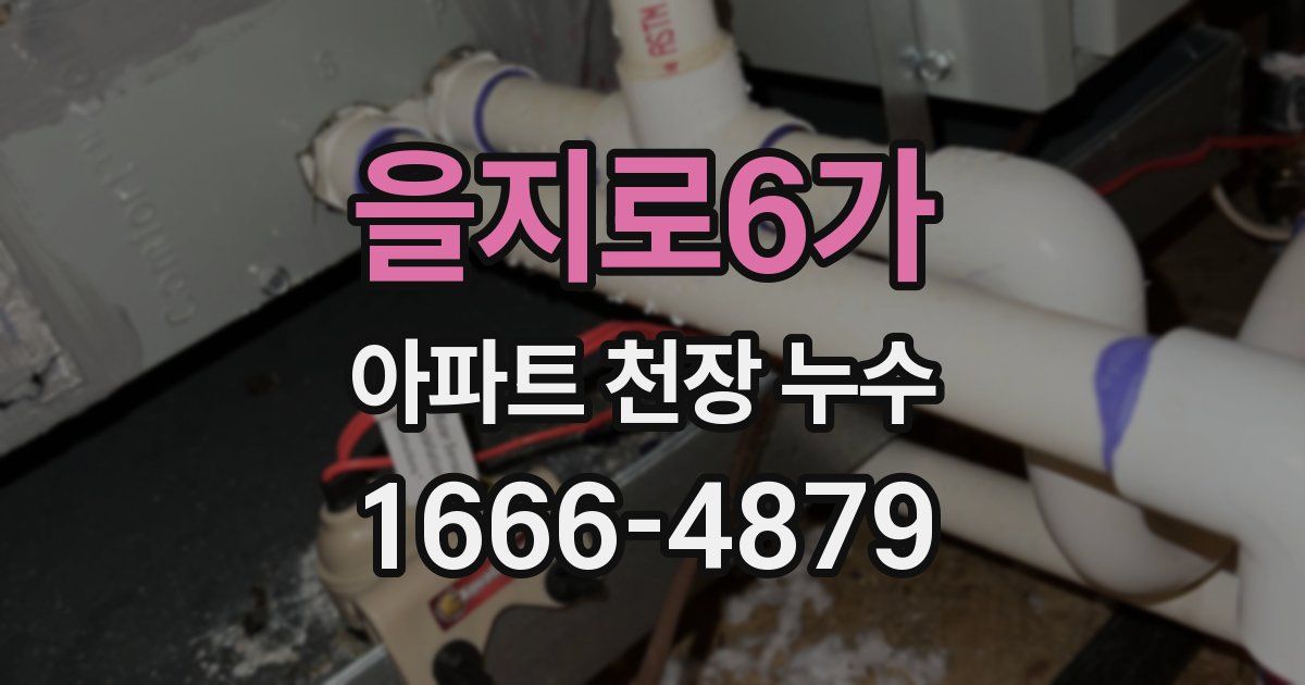 을지로6가 아파트 천장 누수