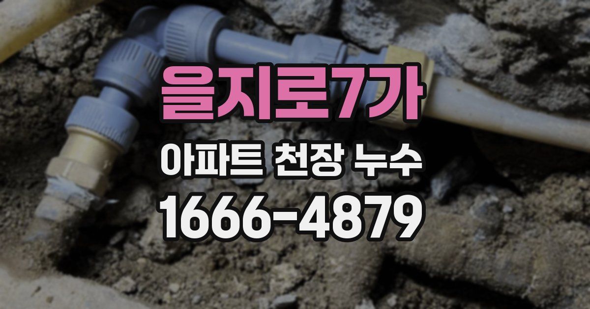 을지로7가 아파트 천장 누수