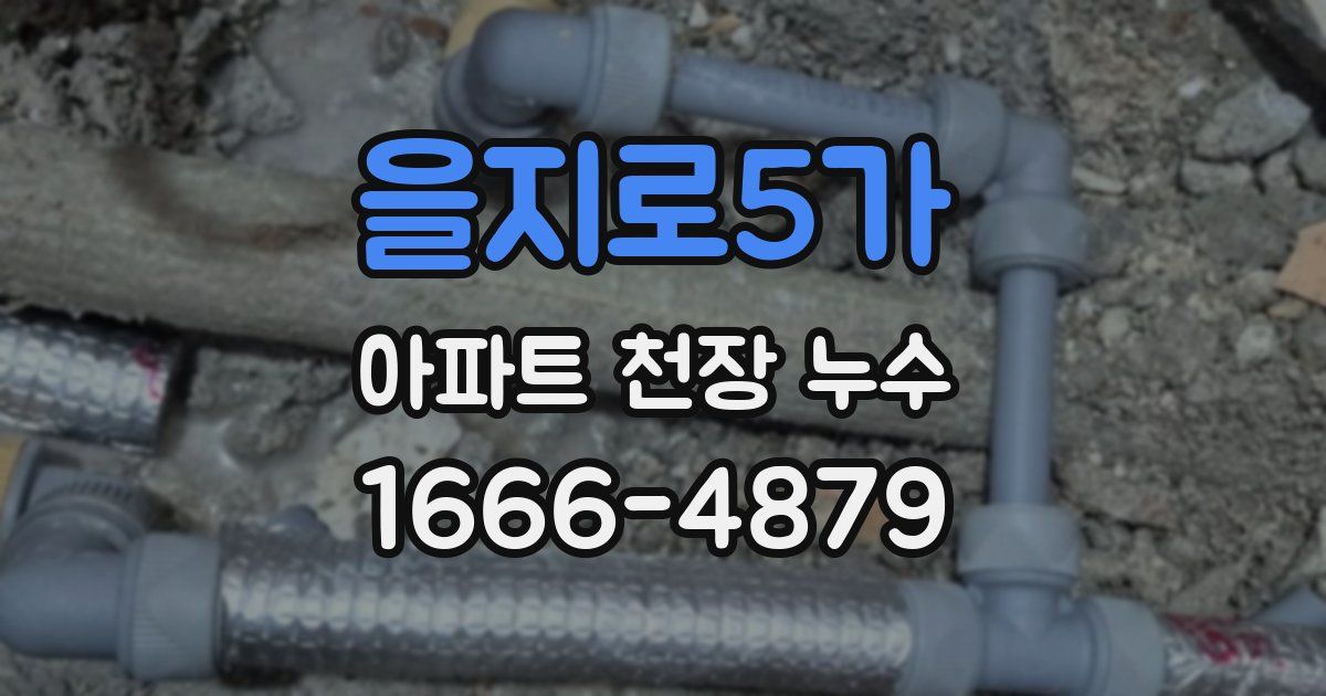 을지로5가 아파트 천장 누수