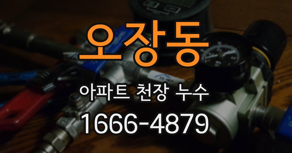 오장동 아파트 천장 누수