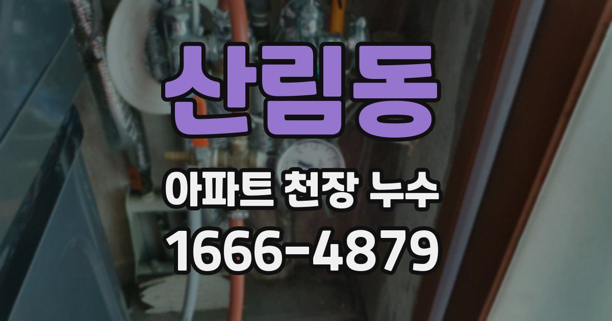 산림동 아파트 천장 누수