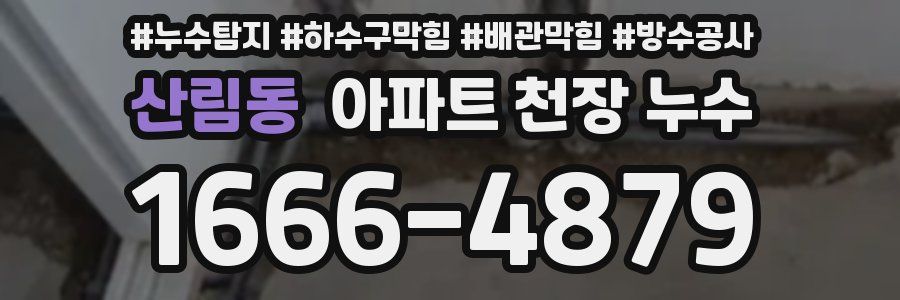 산림동 아파트 천장 누수