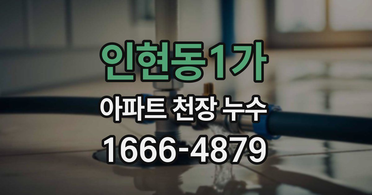 인현동1가 아파트 천장 누수