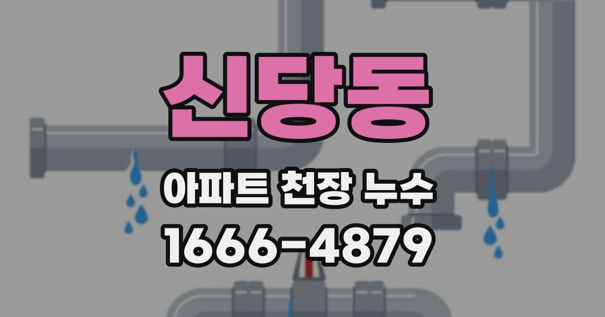 신당동 아파트 천장 누수