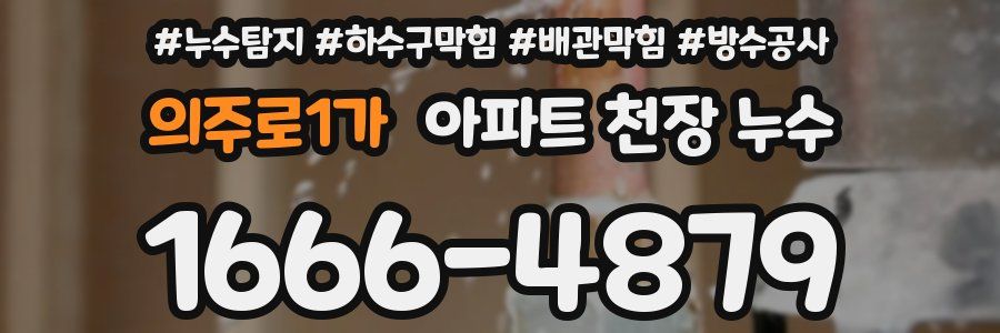 의주로1가 아파트 천장 누수