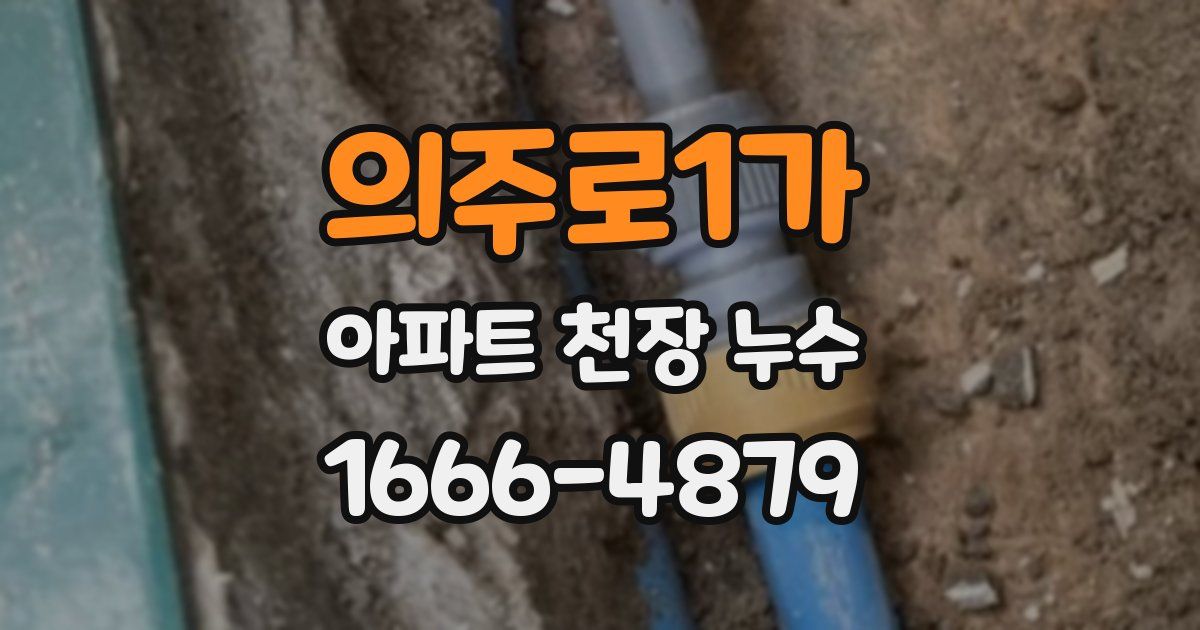 의주로1가 아파트 천장 누수