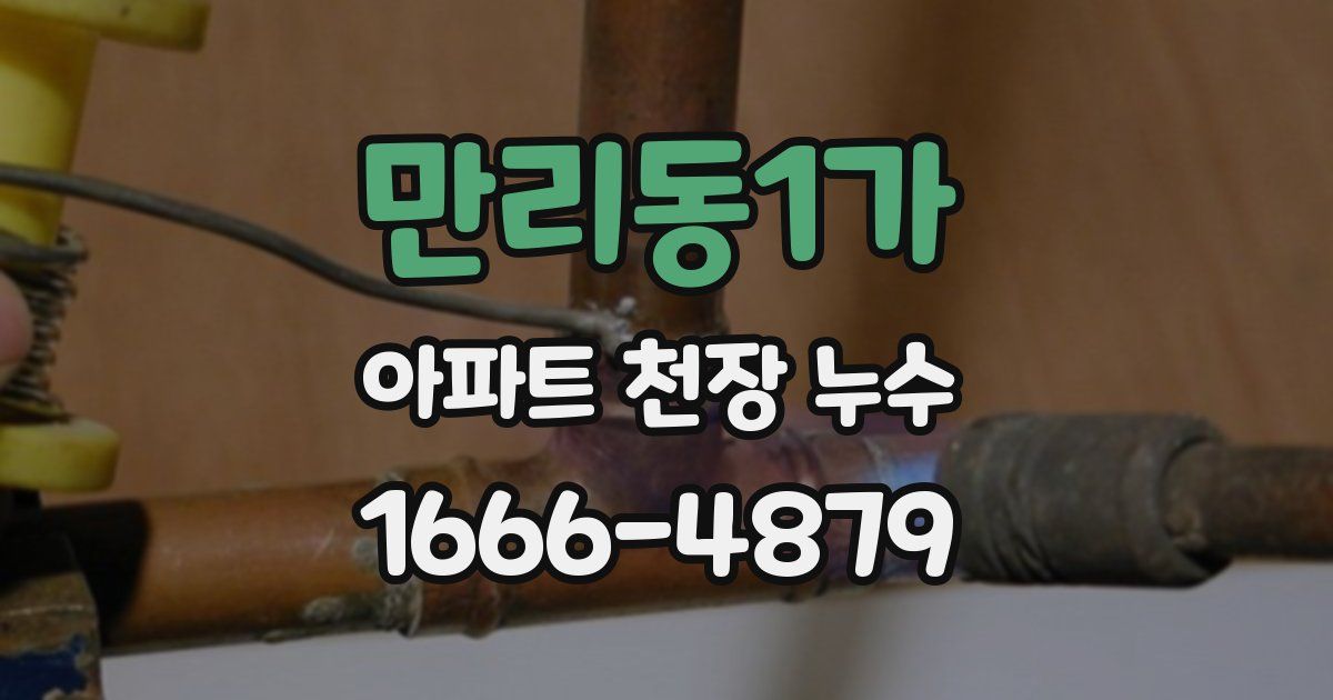 만리동1가 아파트 천장 누수
