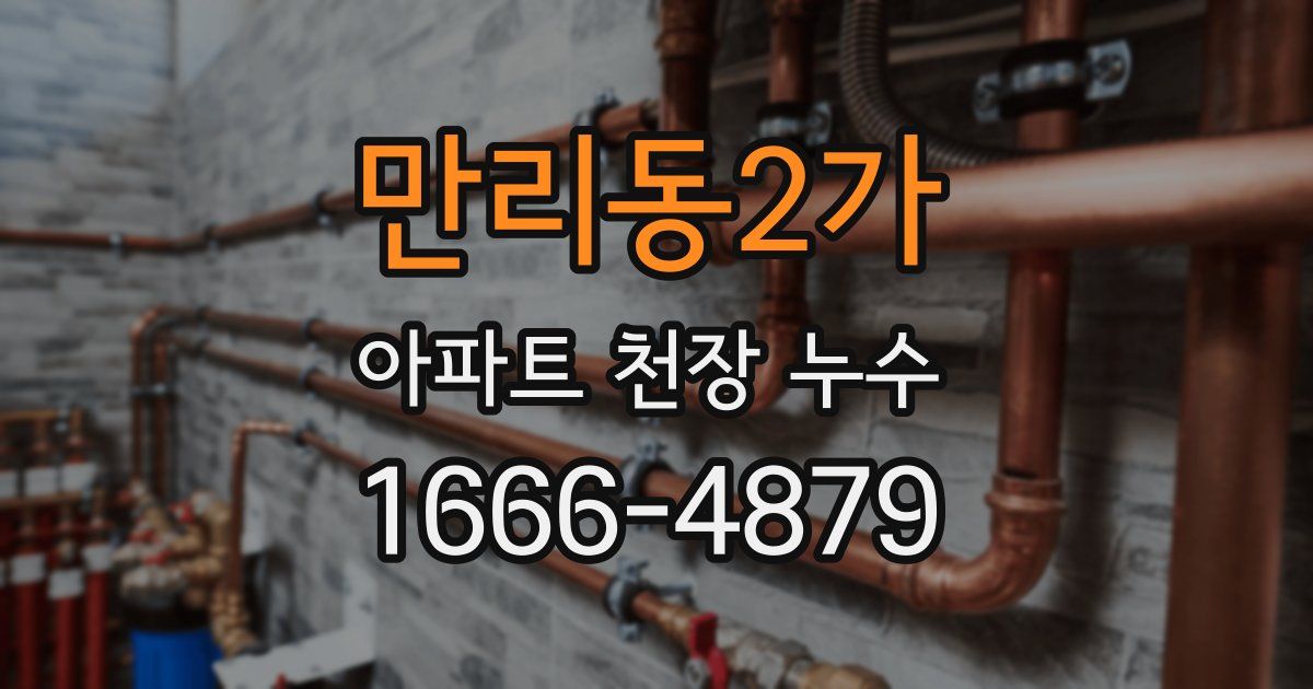 만리동2가 아파트 천장 누수