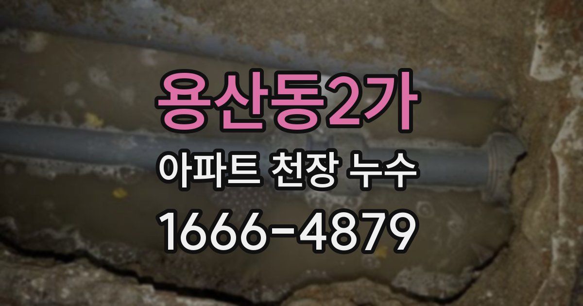 용산동2가 아파트 천장 누수