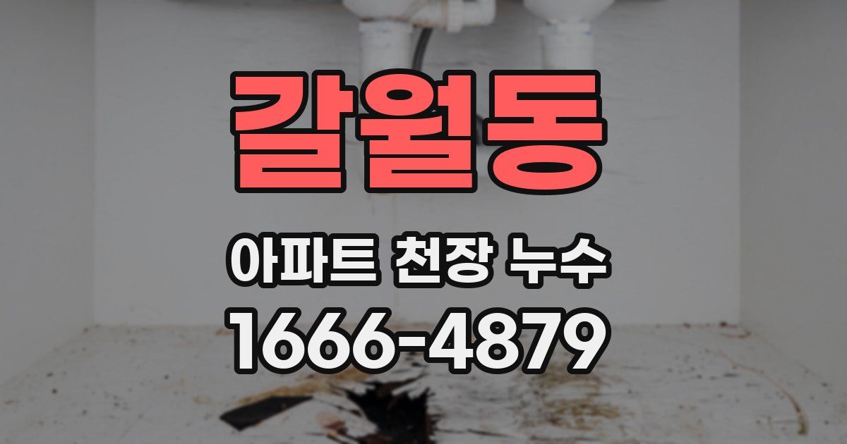 갈월동 아파트 천장 누수