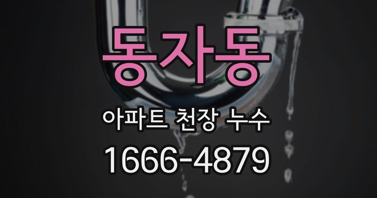 동자동 아파트 천장 누수