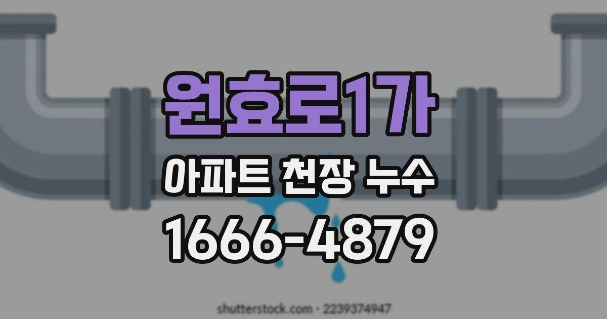 원효로1가 아파트 천장 누수