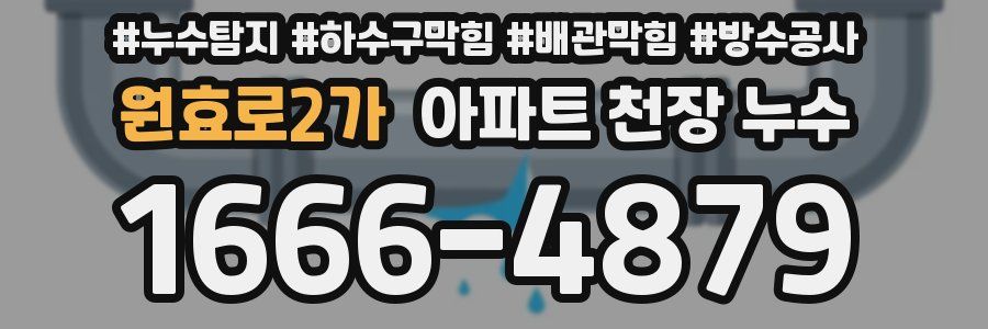 원효로2가 아파트 천장 누수