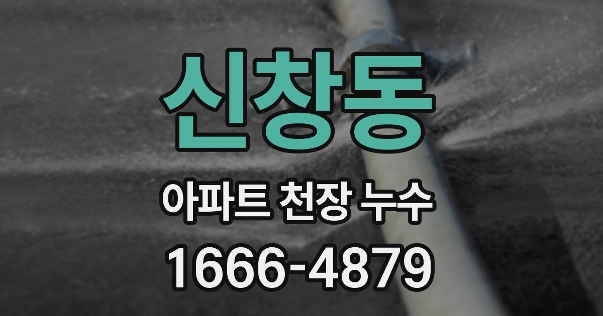 신창동 아파트 천장 누수