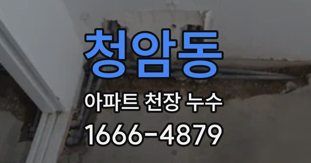 청암동 아파트 천장 누수