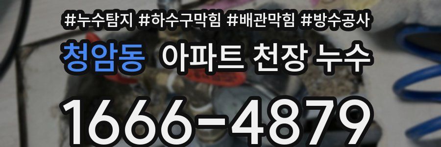 청암동 아파트 천장 누수