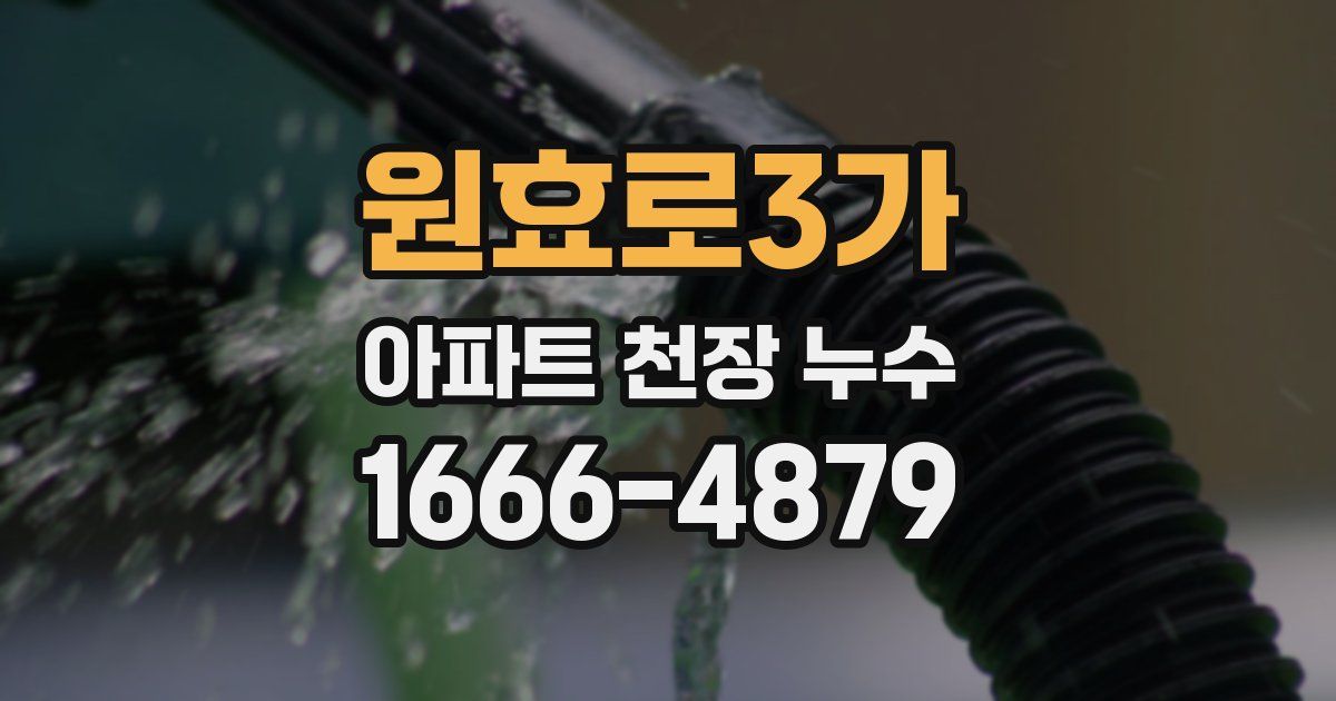 원효로3가 아파트 천장 누수