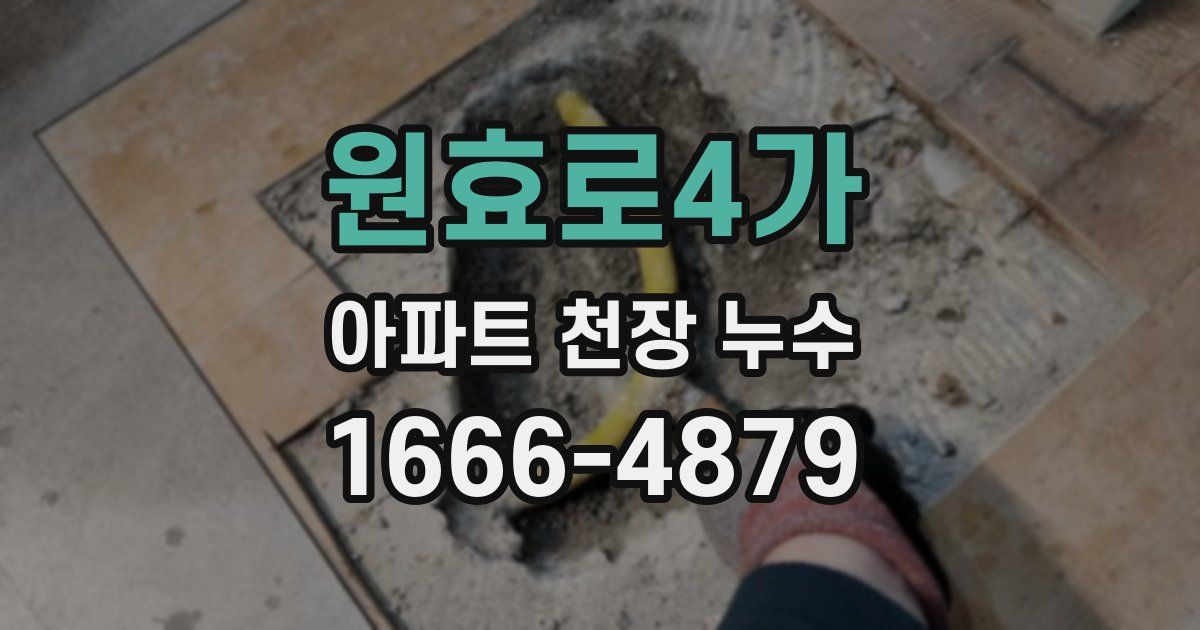 원효로4가 아파트 천장 누수