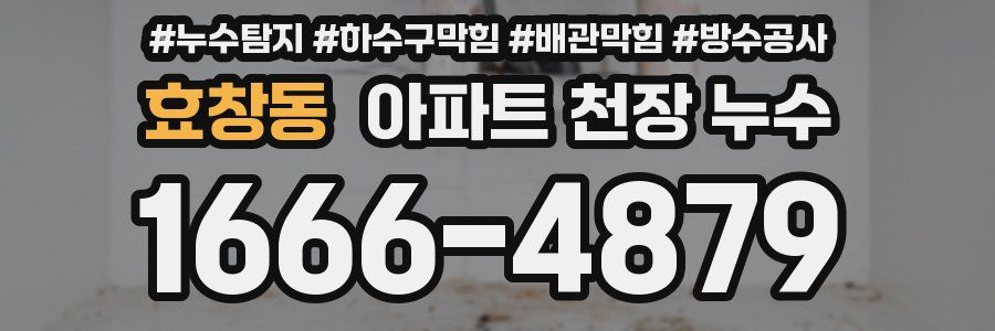 효창동 아파트 천장 누수