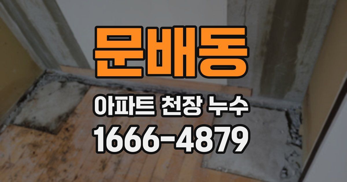문배동 아파트 천장 누수