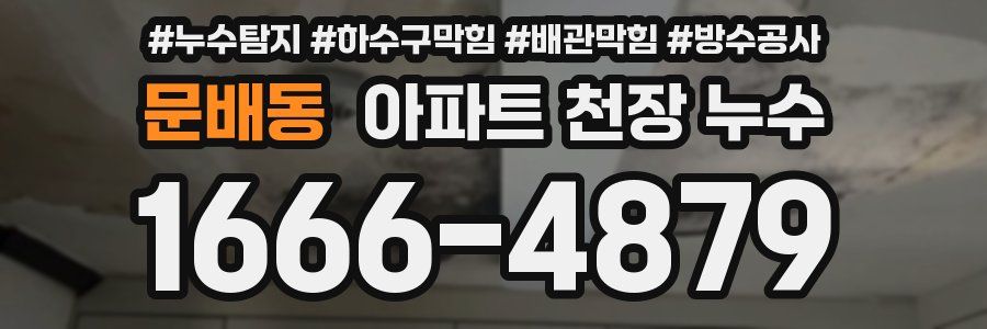 문배동 아파트 천장 누수