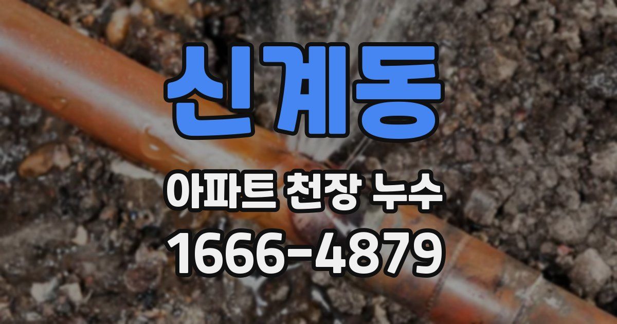 신계동 아파트 천장 누수