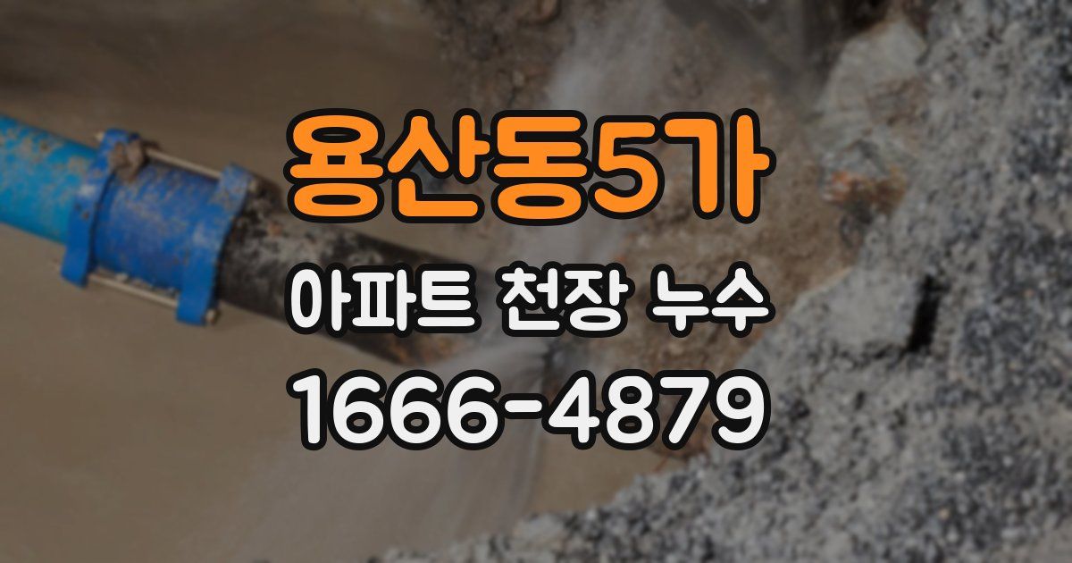 용산동5가 아파트 천장 누수