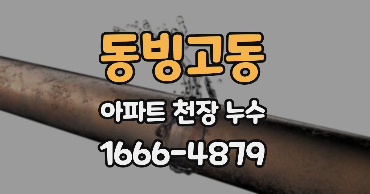 동빙고동 아파트 천장 누수