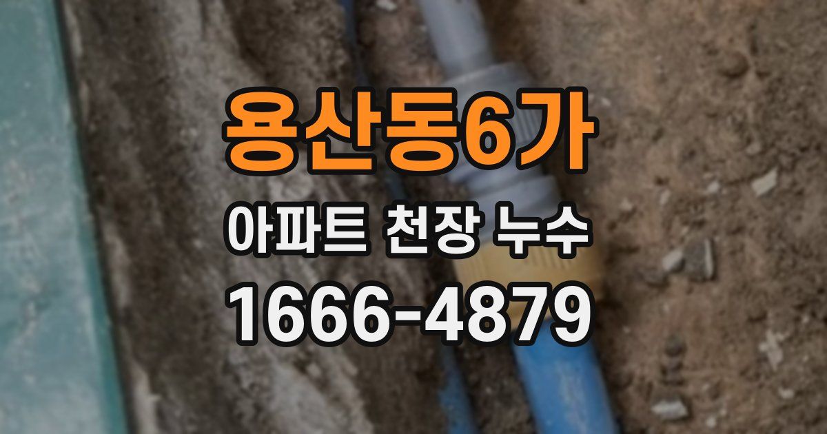 용산동6가 아파트 천장 누수