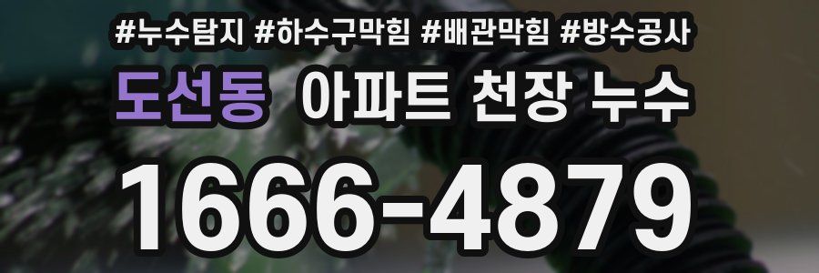도선동 아파트 천장 누수