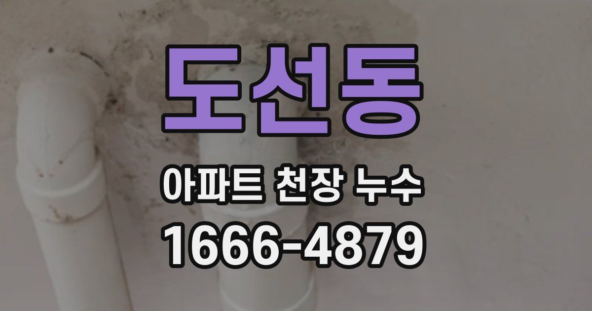 도선동 아파트 천장 누수