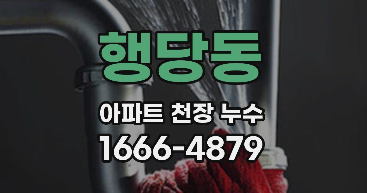 행당동 아파트 천장 누수
