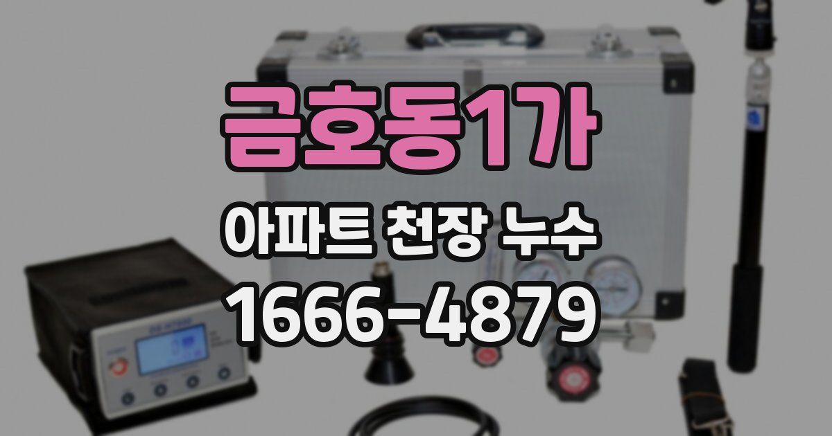 금호동1가 아파트 천장 누수