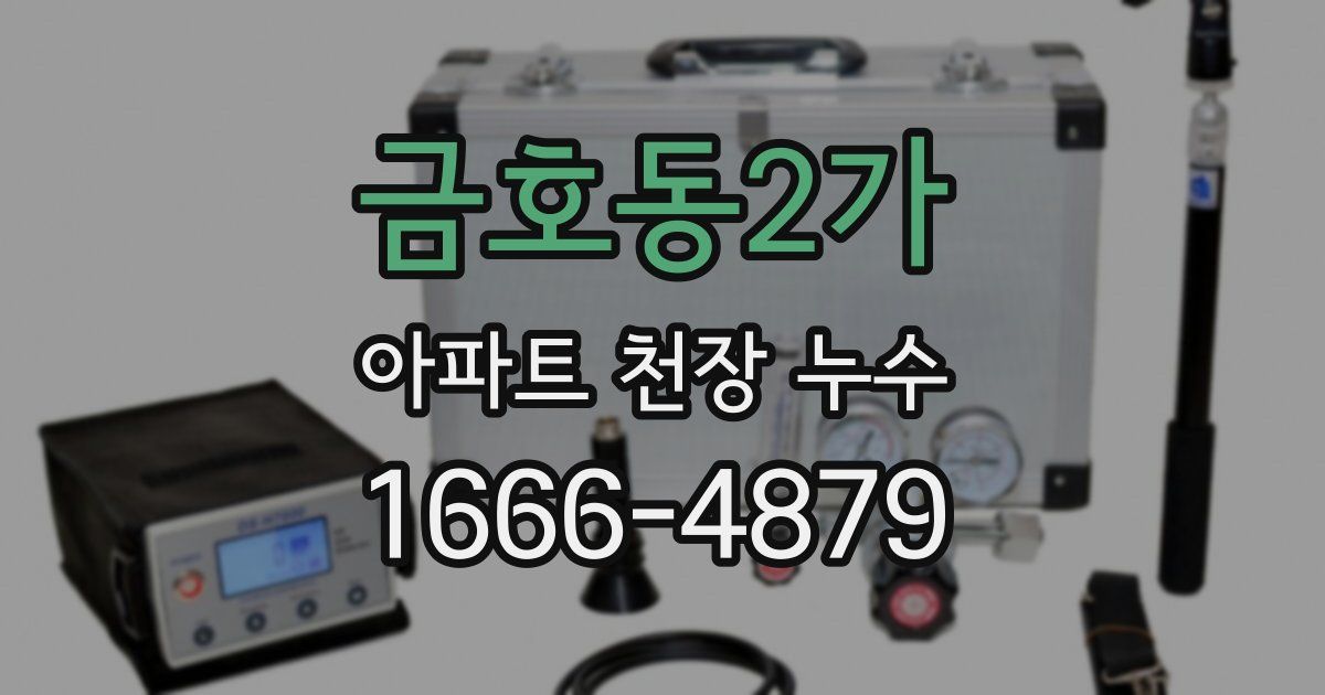 금호동2가 아파트 천장 누수