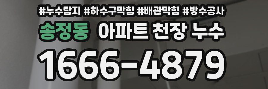 송정동 아파트 천장 누수