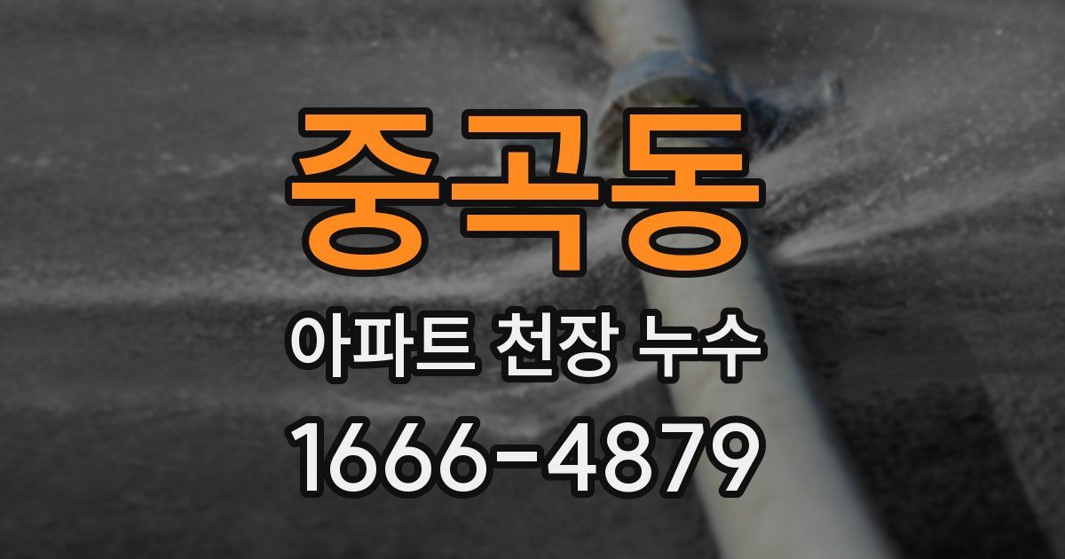 중곡동 아파트 천장 누수