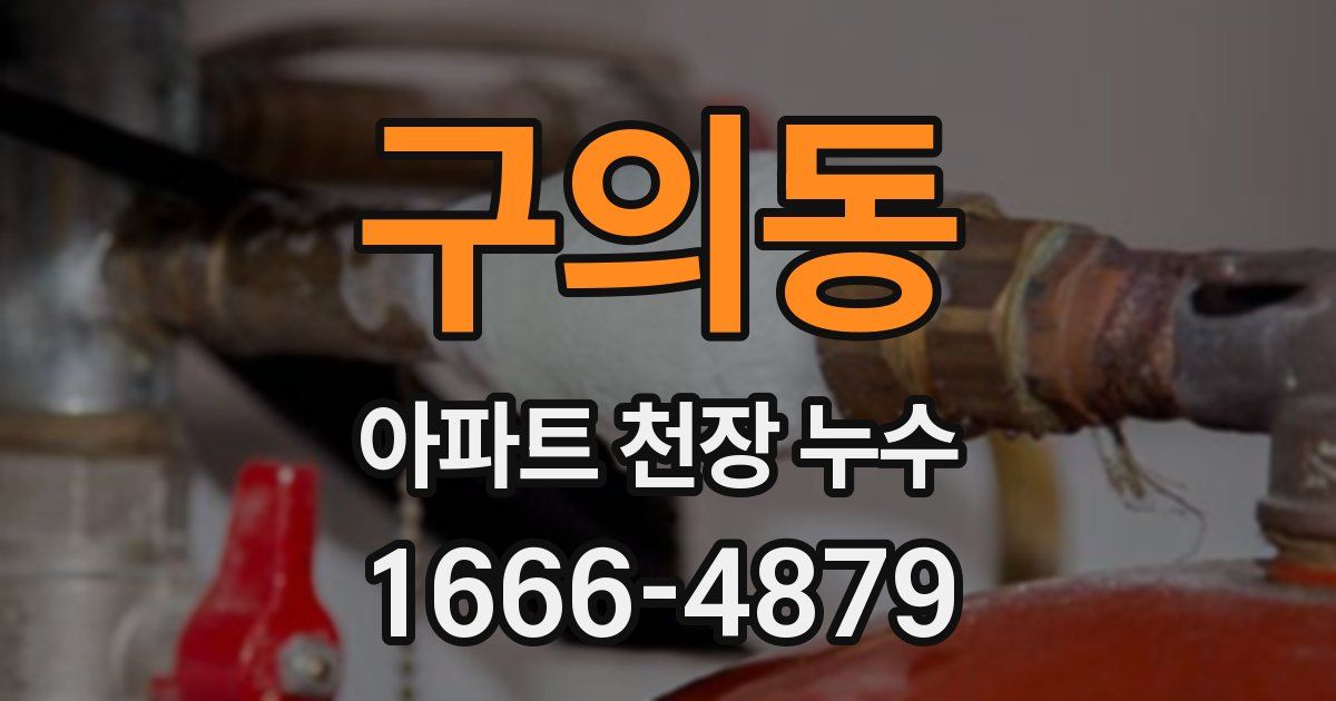 구의동 아파트 천장 누수